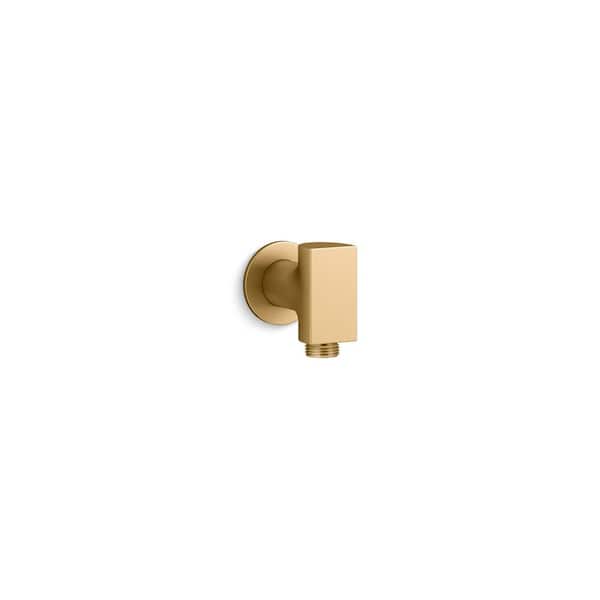 Exhale Wall Mount Supply Elbow in Vibrant Brushed Moderne Brass