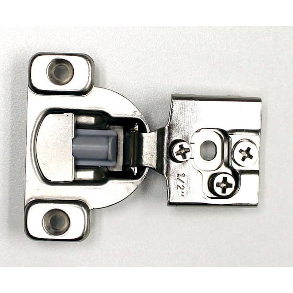 Everbilt 2.3 in. x 3 in. Nickel 105-Degree 1/2 in. Overlay Soft Close Face Frame Hinge (50-Pack)