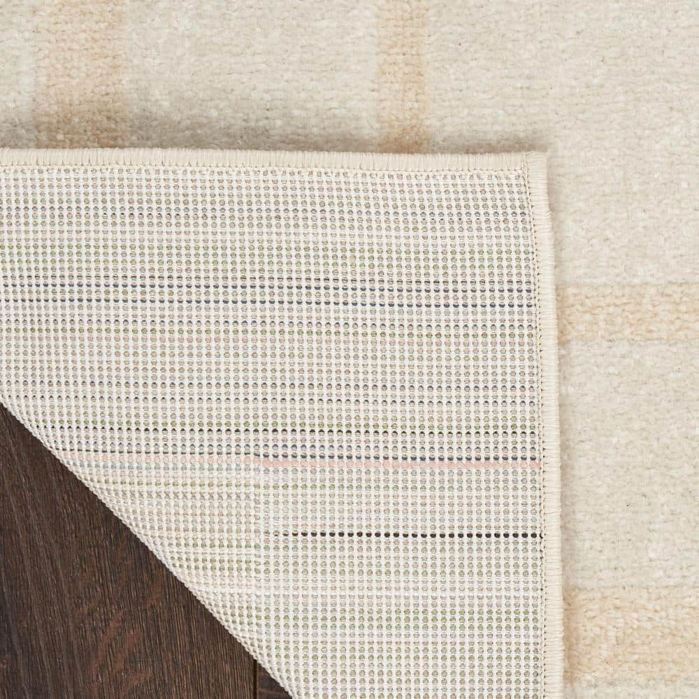 Ivory Gold 9' x 12' Rectangular Washable Outdoor Rug