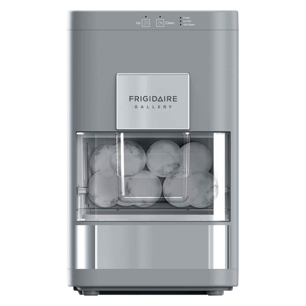 12 in Wide Artisanal Clear Sphere Ice Maker, Touch Control in Grey,