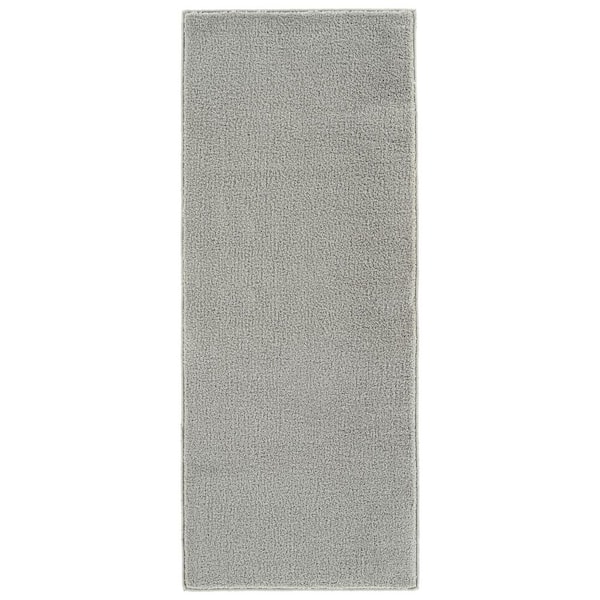Clayton Plush 2 ft. x 5 ft. Gray Basic Utility Area Rug