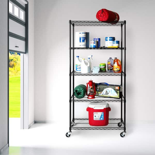 Seville Classics 7-Tier NSF 12-Bin Rack, 24 W x 14.25 D x 56 H