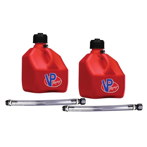 VP Racing Plastic 3 Gal Square Liquid Container Utility Jug, Red (2 ...