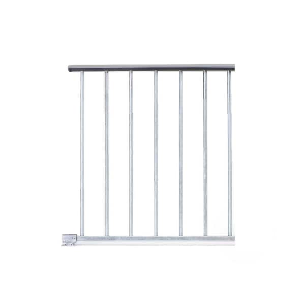 Toronto 38 in. H x 39 in. W Silver Metal Stair Railing Kit Continuous Kit