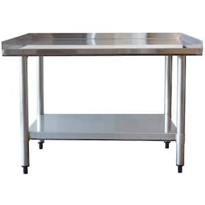 24 in. x 36 in. Upturned Edge Stainless Steel Kitchen Utility Table