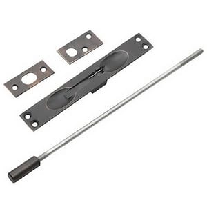 Oil-Rubbed Bronze Flush Bolt for Metal Doors with 12 in. Extension