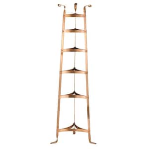 60.5 in. Six Shelf Satin Copper Cookware Stand