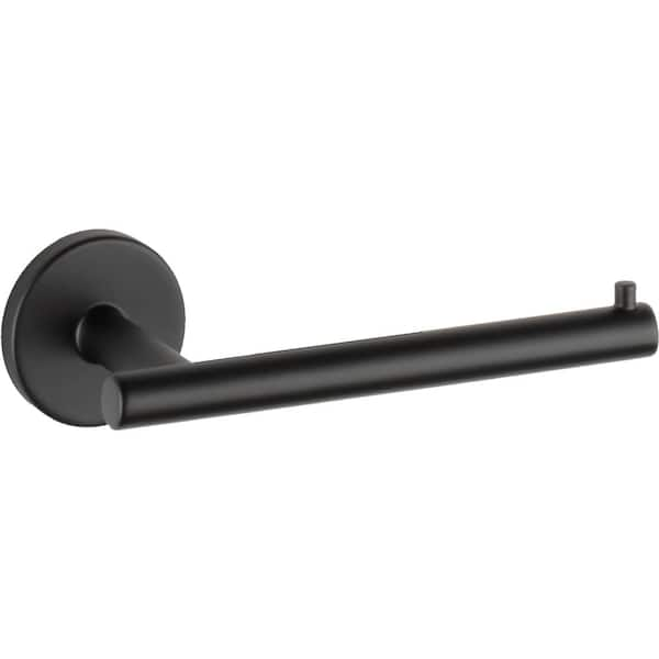 Delta Trinsic Wall Mount Single Post Toilet Paper Holder Bath Hardware Accessory in Matte Black