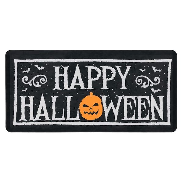 Mohawk Home Halloween Chalk Multi 1 ft. 8 in. x 3 ft. 6 in. Kitchen Mat