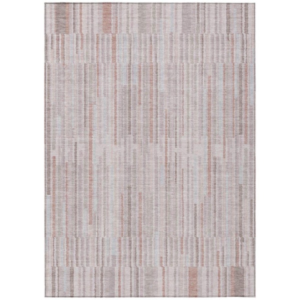 Chantille Machine Washable Indoor/Outdoor Abstract ACN2102 Coral 8 ft. x 10 ft. Area Rug