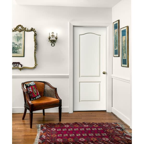 JELD-WEN 32 in. x 80 in. Camden Primed Left-Hand Textured Solid