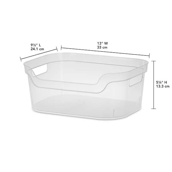 Sterilite 5.25 x 12 x 15 Inch Storage Bin w/ Carry Through Handles