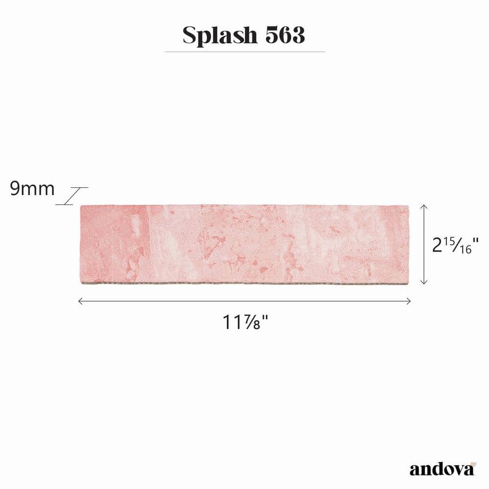 Splash Rose Pink Glossy Ceramic Subway Wall Tile