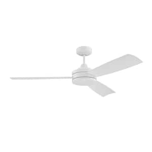 Inspo 54 in. Dual Mount Indoor Heavy-Duty Motor White Finish Ceiling Fan with Hard-Wired 4 Speed Wall Control Included