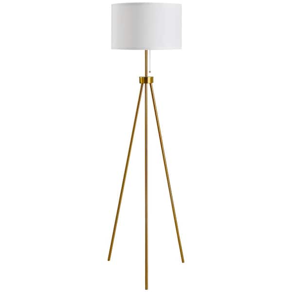 Lasaideal Asom 60 in. Gold 1-Light Tripod Floor Lamp