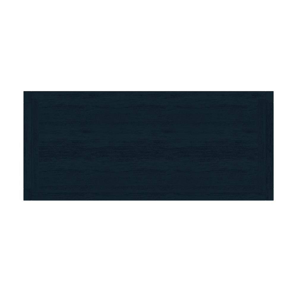 Navy Blue Wood Adjustable Etagere Bookcase with Doors