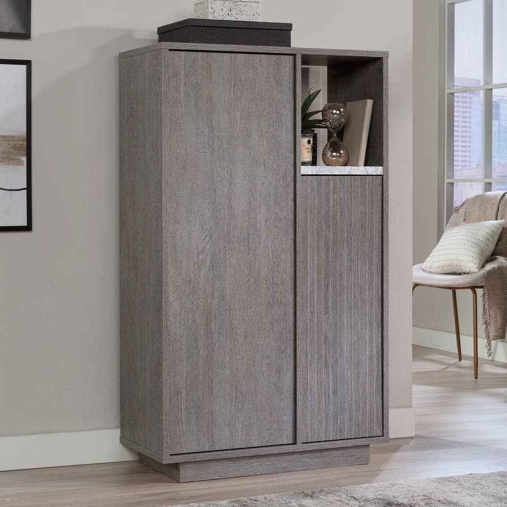 Ashen Oak 51" Storage Cabinet with Adjustable Shelving