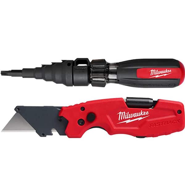 Milwaukee 7-in-1 Conduit Reaming Multi-Bit Screwdriver with FASTBACK 6-in-1 Folding Knife