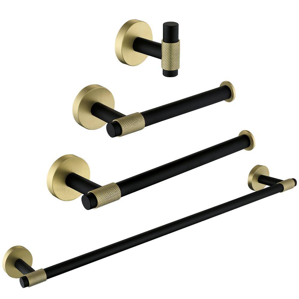 ATKING 4 -Piece Bath Hardware Set with Towel bar Toilet Paper Holder ...