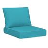 Uixe 22.5in.x24.5in. 19in.x22.5in. 2-Piece Deep Seat Rectangle Outdoor Lounge Chair Cushion/Throw Pillow Set in Light Blue ODF518884203