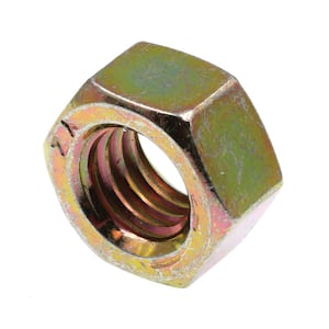 7/16 in.-14 Grade 8 Yellow Zinc Plated Steel Finished Hex Nuts (25-Pack)
