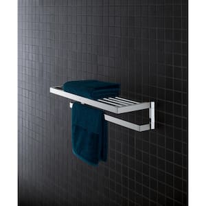 Selection Cube 1-Bar Towel Rack in StarLight Chrome