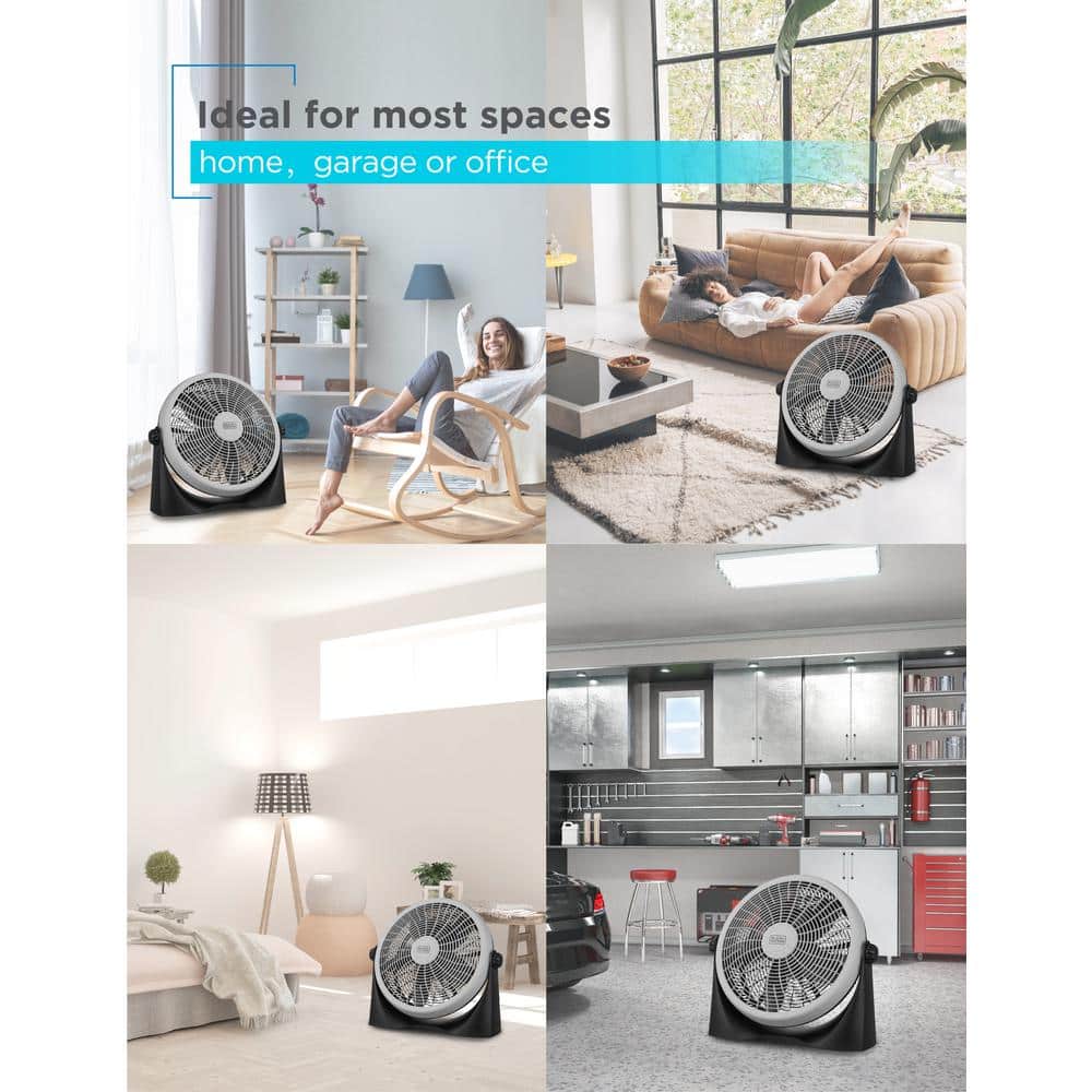 BLACK+DECKER Black+decker 16 Inch High Velocity Floor Fan, Black