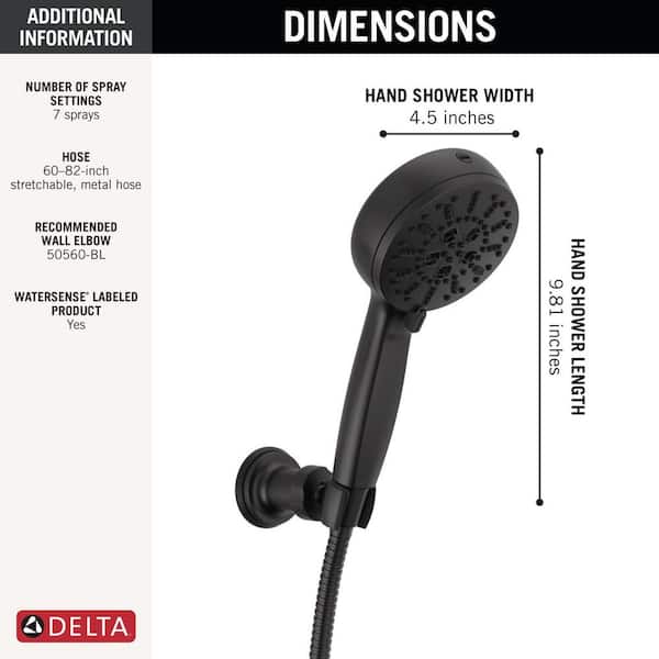 Delta 7-Spray Patterns 4.5 in. Wall Mount Handheld Shower
