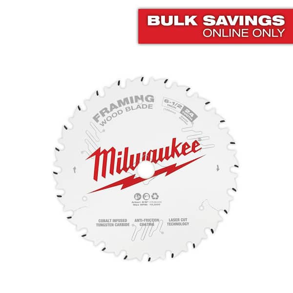6-1/2 in. x 24-Tooth Carbide Framing Circular Saw Blade (2-Pack)