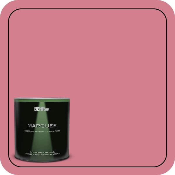 BEHR MARQUEE 1 qt. #P140-4 I Pink I Can Semi-Gloss Enamel Exterior Paint & Primer