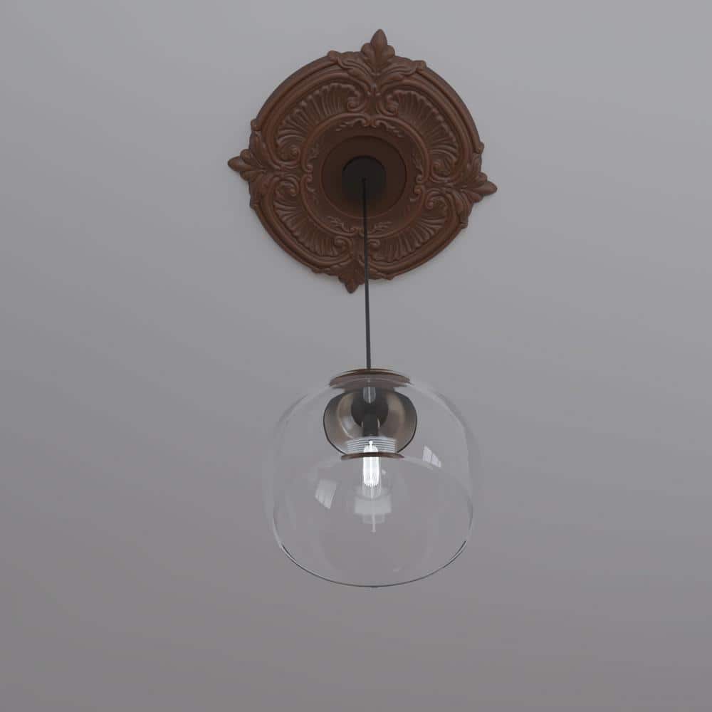 Attica 19" Universal Aged Metallic Rust PVC Ceiling Medallion