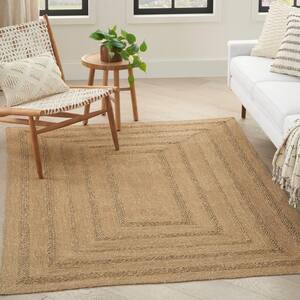Natural Seagrass Natural 5 ft. x 7 ft. Solid Contemporary Area Rug
