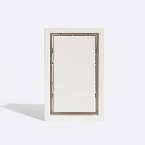 thumbnail image 2 of Fittes Flush Wall Vent - Minimalist HVAC Air Return Register In Cotton White 6x10 Inches 2 of 13