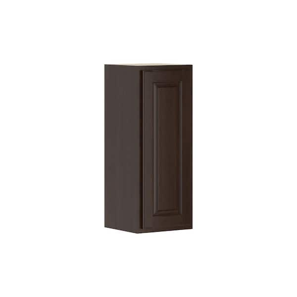 Hampton Bay Madison Assembled 12x30x12 in. Wall Cabinet in Espresso