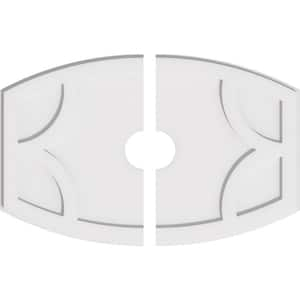 30 in. W x 20 in. H x 4 in. ID x 1 in. P Kailey Architectural Grade PVC Contemporary Ceiling Medallion (2-Piece)