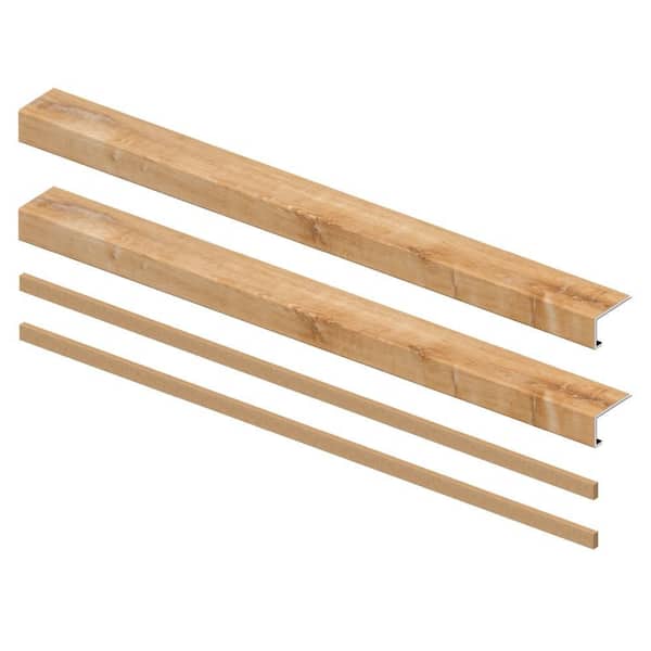 Fresh Oak 6.5 mm x 46 in. x 4 in. Exact Match Large Square Nose Open Stair Return/Landing Kit (2-Pack)