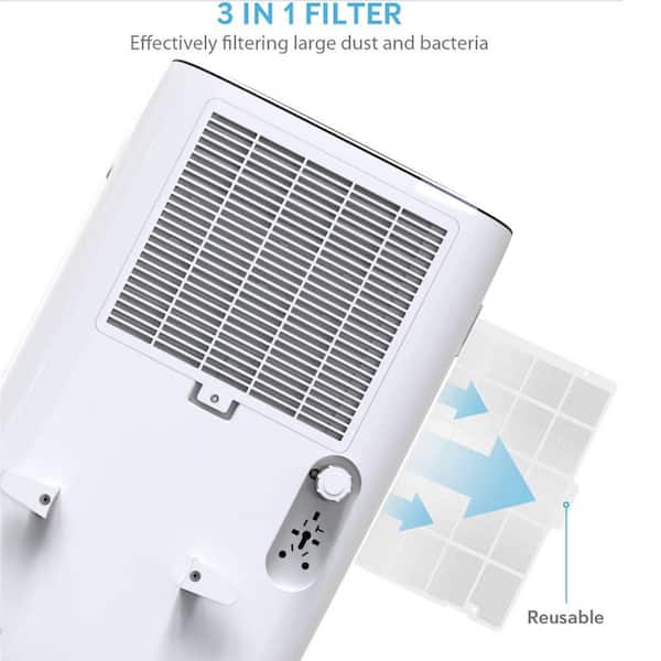 JHS 25-Pt. 1500 sq.ft. Dehumidifier in. White with LED