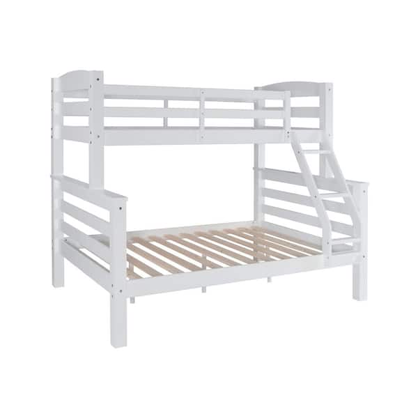 Sanders White Twin over Full Bunk Bed with Ladder