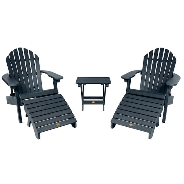Highwood Hamilton Federal Blue 5-Piece Recycled Plastic Outdoor Conversation Set