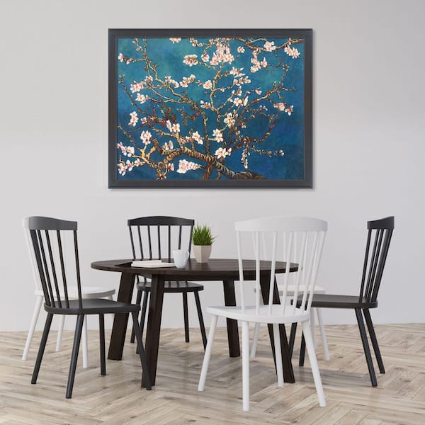 Branches of An Almond Tree in Blossom by Vincent Van Gogh - Floater Frame Painting on Canvas Overstock Art Size: 52 W x 40 H