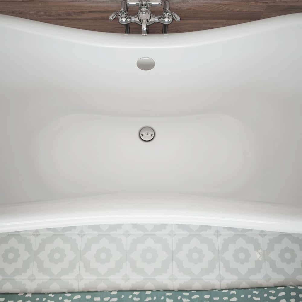 Elegant White Acrylic Clawfoot Freestanding Bathtub