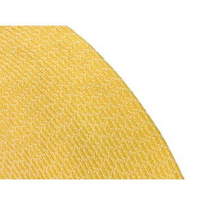 Sunsplash Braid Collection Yellow 42" x 66" Oval 100% Polypropylene Reversible Indoor/Outdoor Area Rug