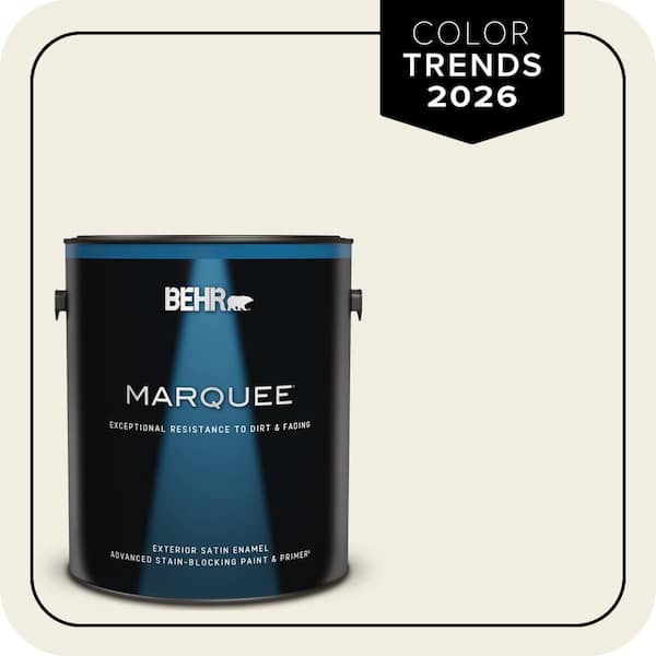 BEHR MARQUEE 1 gal. Designer Collection #DC-003 Blank Canvas Satin Enamel Exterior Paint & Primer