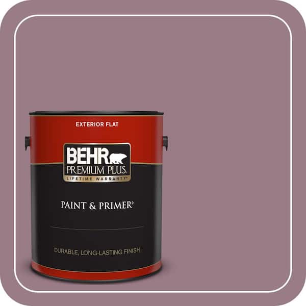 BEHR PREMIUM PLUS 1 gal. #T15-19 Mulberry Wine Flat Exterior Paint & Primer
