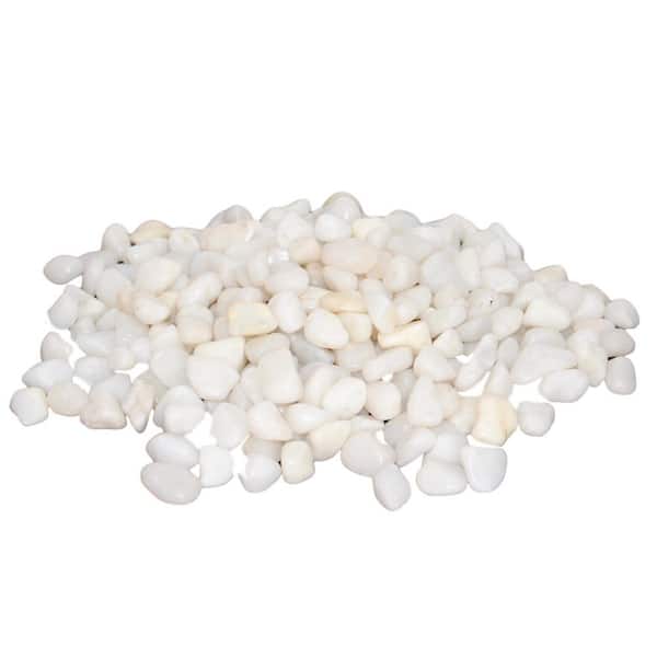 3/8 in. Polished Snow White Gravel (20 lbs. Bag)