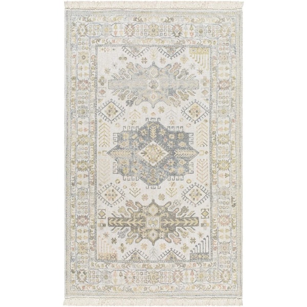 Belfast Beige/Grey Traditional 5 ft. x 7 ft. Indoor Area Rug