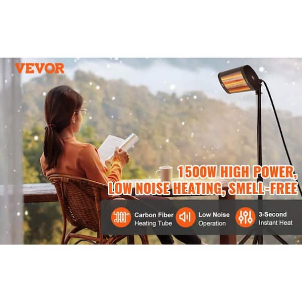 電気ヒーター majour 1500W Outdoor Electric Infrared Heater Space Heater Patio Heater