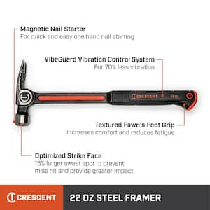 22 oz. Steel Smooth-Face Framing Hammer