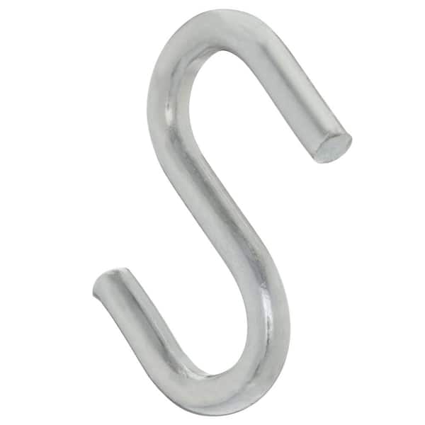 Everbilt 3/16 in. x 1-5/8 in. Zinc-Plated Rope S-Hook (2-Pack