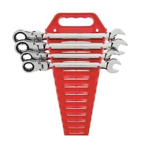 SAE 72-Tooth Flex Head Combination Ratcheting Wrench Completer Set (4-Piece)
